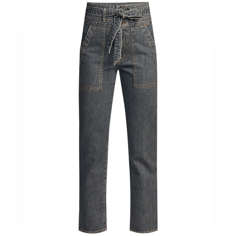NWT Veronica Beard Logan Straight-leg Jeans Tie Belt 26